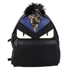 Fendi Monster Backpack Nylon with Leather and Fur Medium