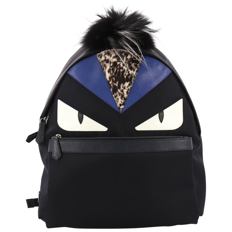 Fendi Monster Backpack Nylon with Leather and Fur Medium at 1stDibs ...