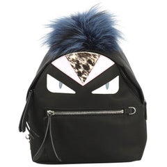 Fendi Monster Backpack Nylon with Leather and Fur Mini