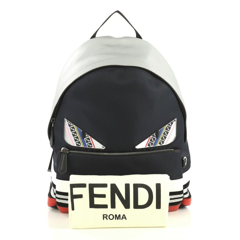 Fendi Monster Backpack Nylon with Leather Large at 1stdibs