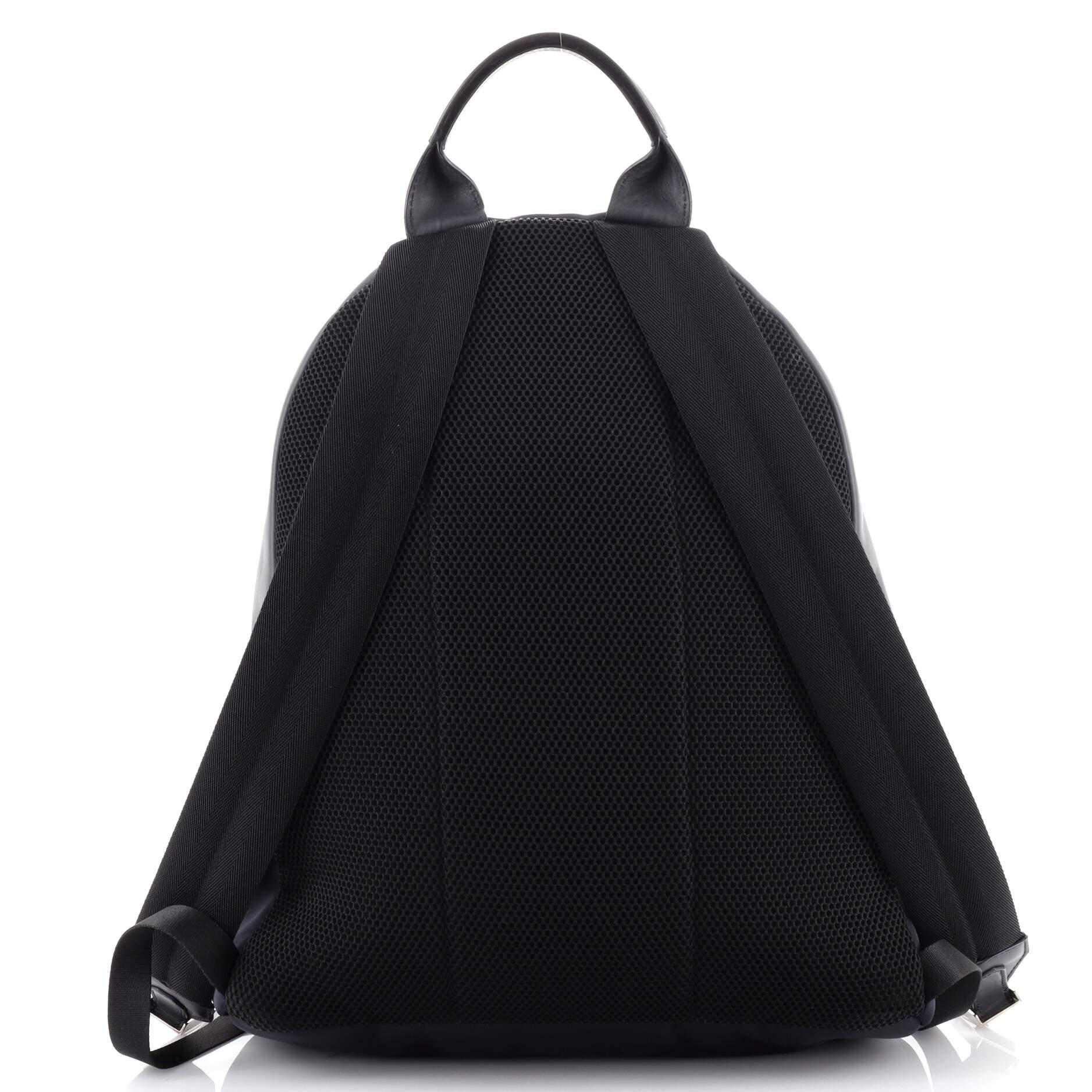 Fendi Monster Backpack Nylon with Leather Large For Sale at 1stDibs