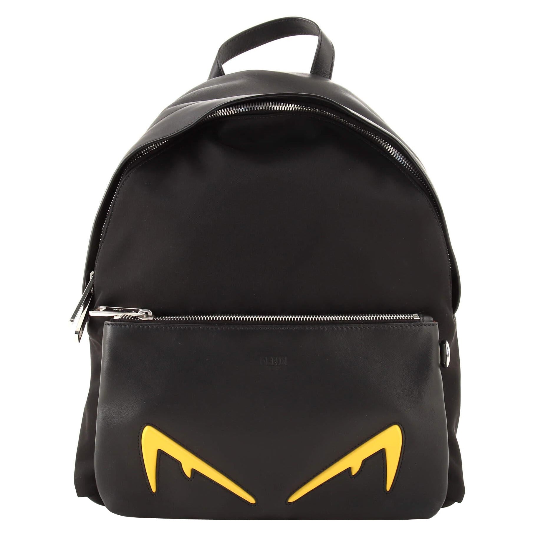 Fendi Monster Backpack Nylon with Leather Large