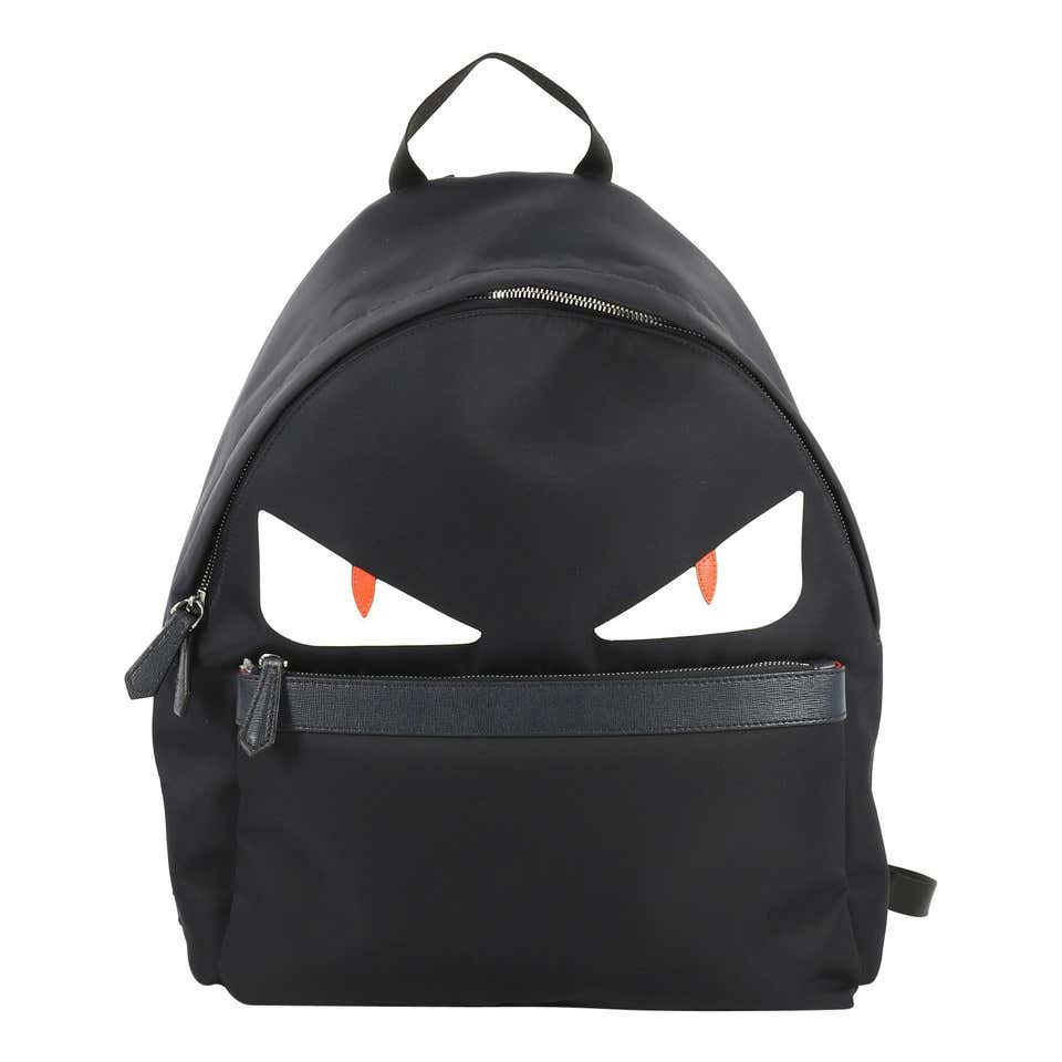 Fendi Monster Backpack Nylon with Leather Large at 1stDibs | fendi backpack