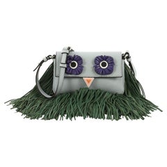 Fendi Monster Baguette Fringe Leather Micro