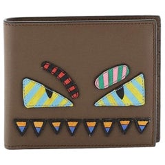 Fendi Monster Bifold Wallet Leather Compact