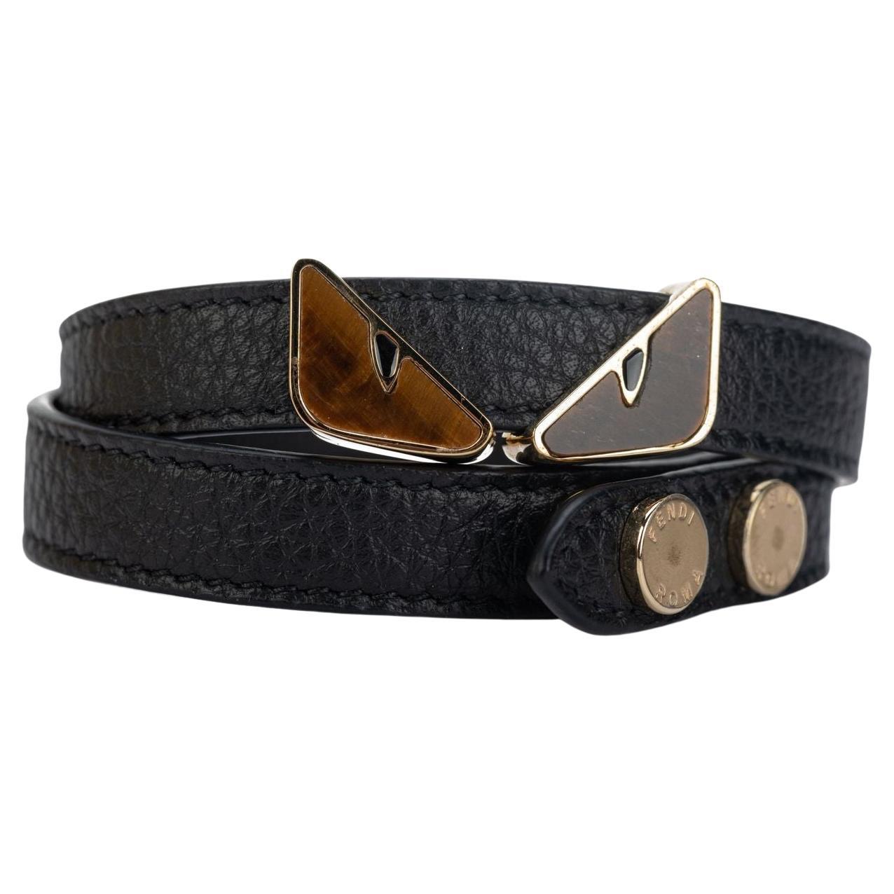 Fendi Bracelet Monster noir œil de tigre en vente