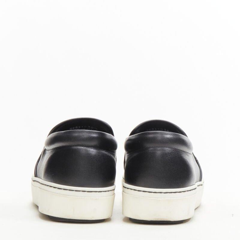 Women's FENDI Monster Bug Eye black yellow leather slip on skate sneakers shoes EU36.5 For Sale