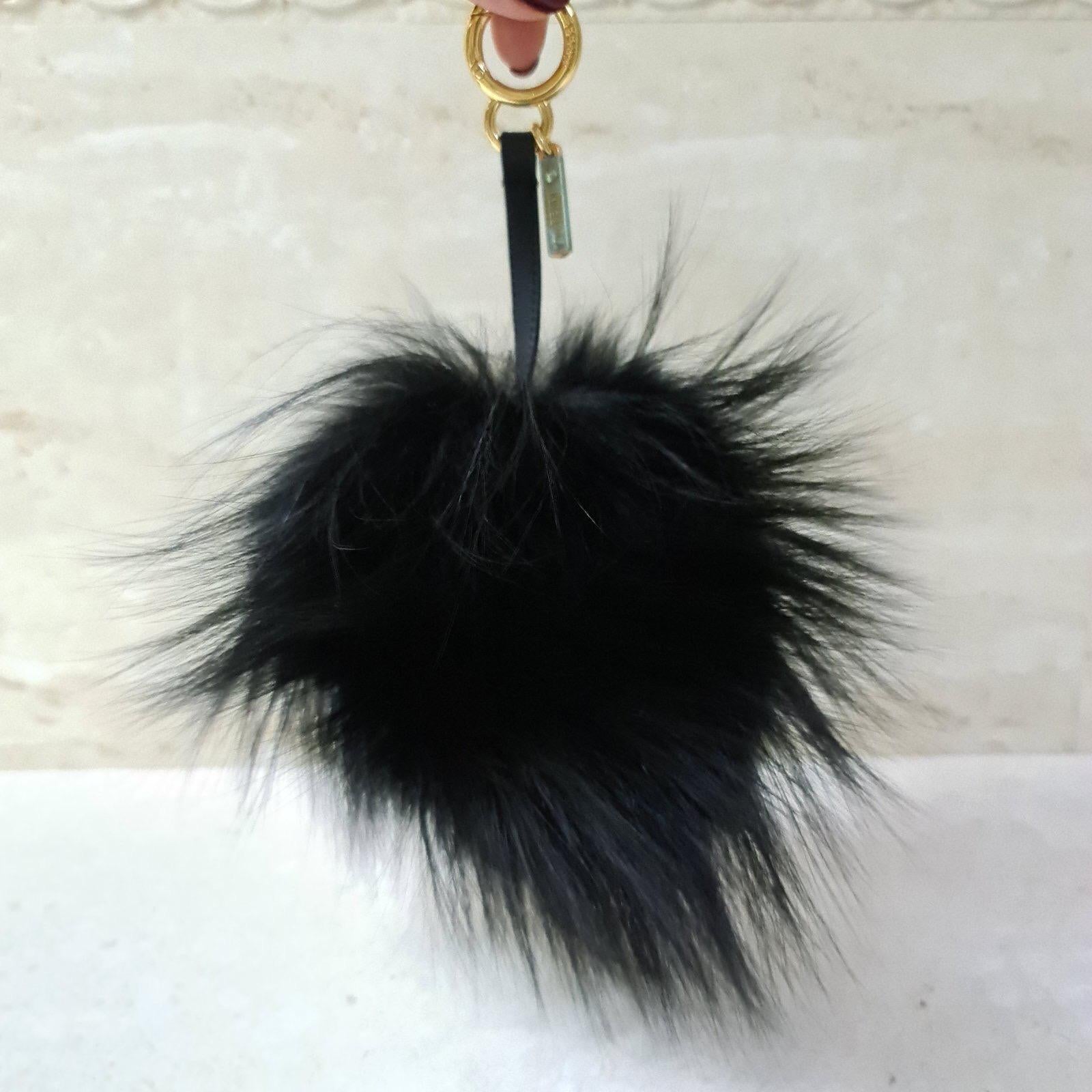 Fendi Monster Bugs Bag Charm Fox Mink Fur Multicolor  In New Condition In Krakow, PL