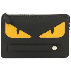 Fendi Monster Clutch Selleria Leather Small