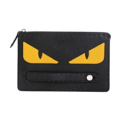 Fendi Monster Clutch Selleria Leather Small