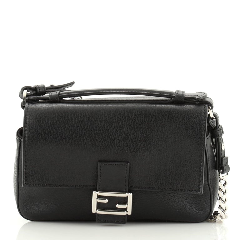 Fendi Monster Double Baguette Crossbody Bag Leather With Python Micro at 1stDibs
