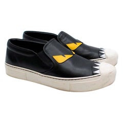 Fendi Monster Eyes Leather Loafers 39