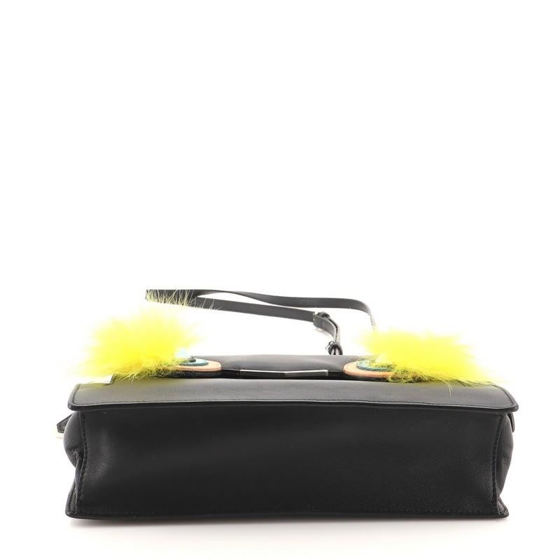 Women's or Men's Fendi Monster Front Pocket Clutch Leather with Fur