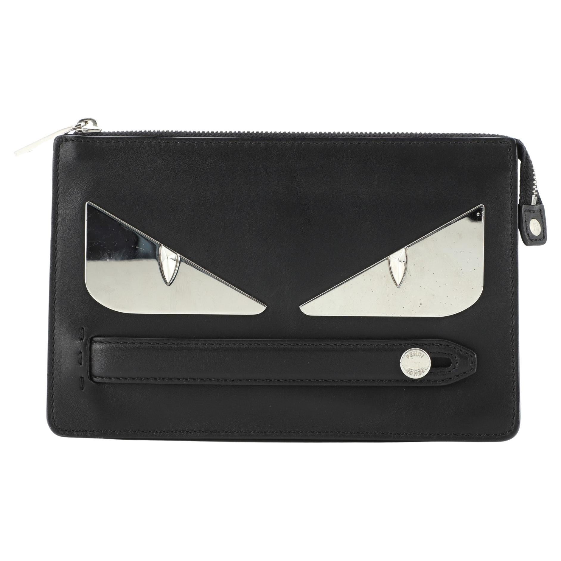 Fendi Monster Handle Clutch Leather Small at 1stDibs | fendi monster clutch,  clutch fendi monster, evening bags on sale