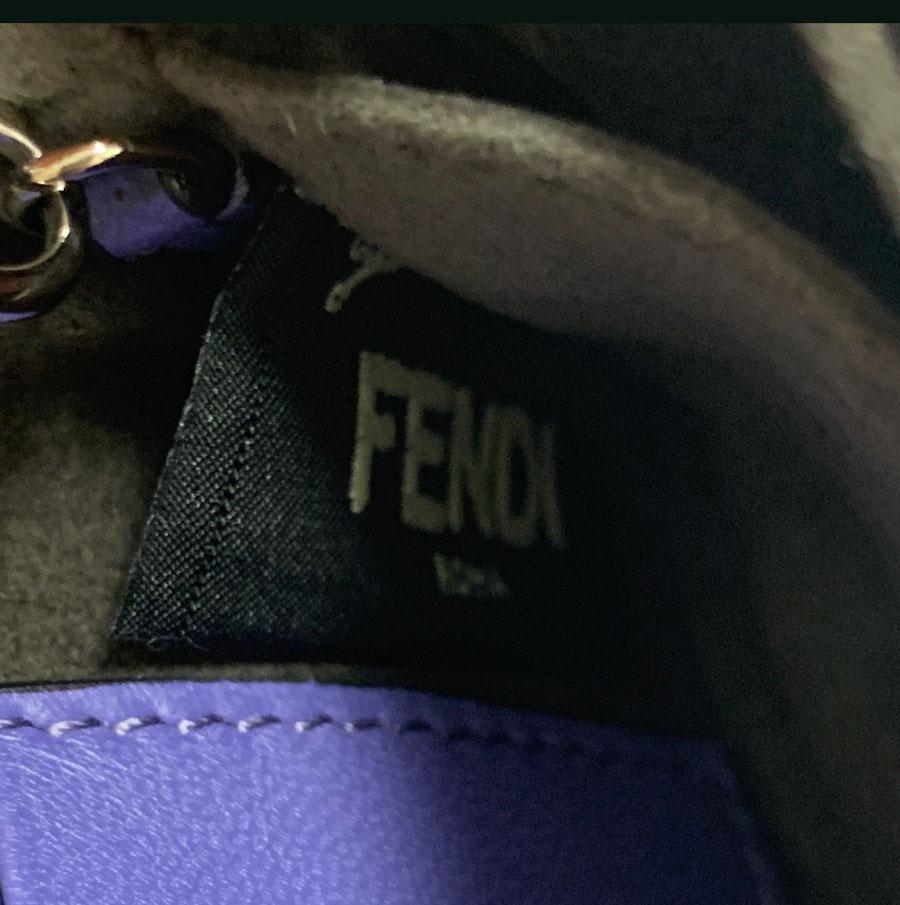 FENDI Monster Mini Baguette Bag In Purple Leather 7