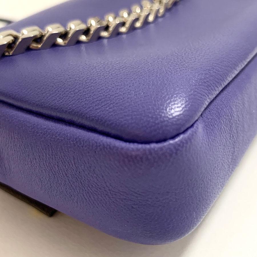 Women's FENDI Monster Mini Baguette Bag In Purple Leather