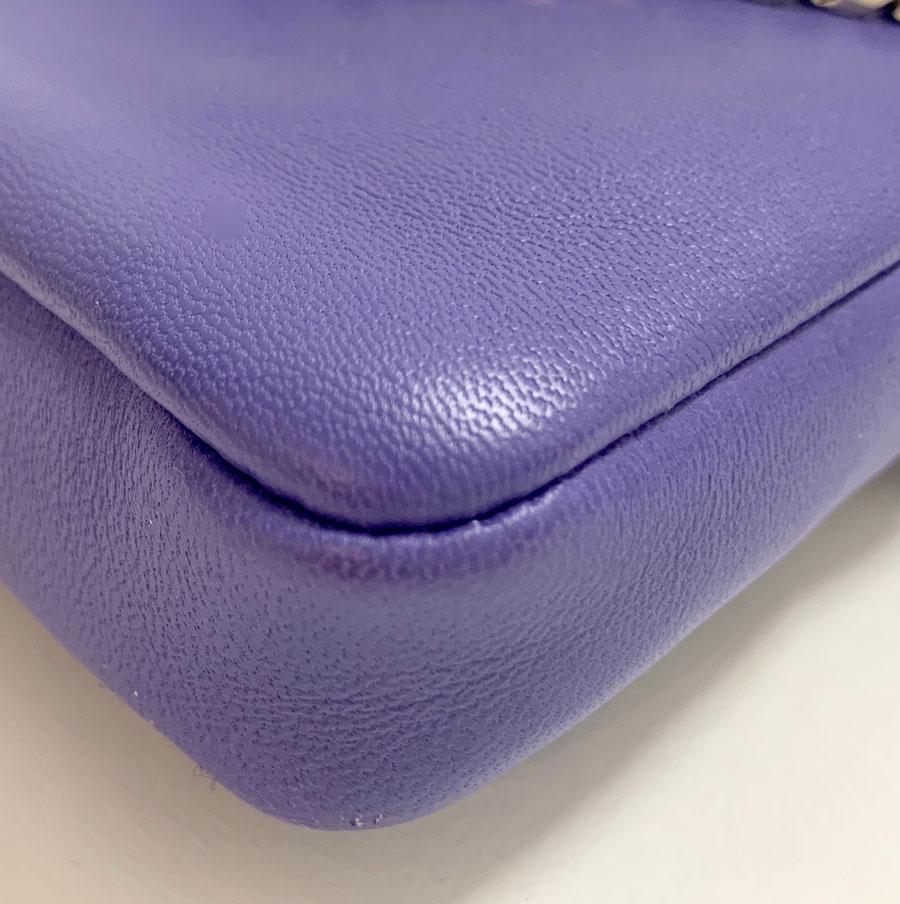 FENDI Monster Mini Baguette Bag In Purple Leather 1