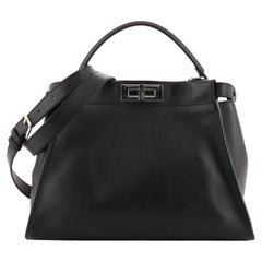 Fendi Monster Peekaboo Bag Calfskin and Python Regular