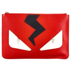 Fendi Monster Pouch Leather Large
