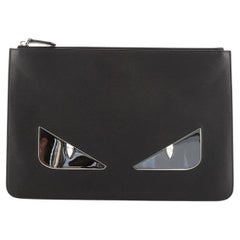 Fendi Monster Pouch Leather with Studded Detail Medium