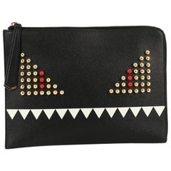 Fendi Monster Pouch Studded Leather Small