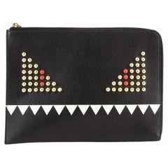 Fendi Monster Pouch Studded Leather Small