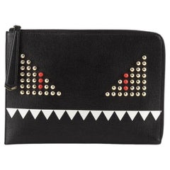 Fendi Monster Pouch Studded Leather Small