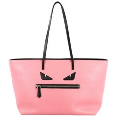 Fendi Monster Roll Tote Leather Medium, crafted from pink leather