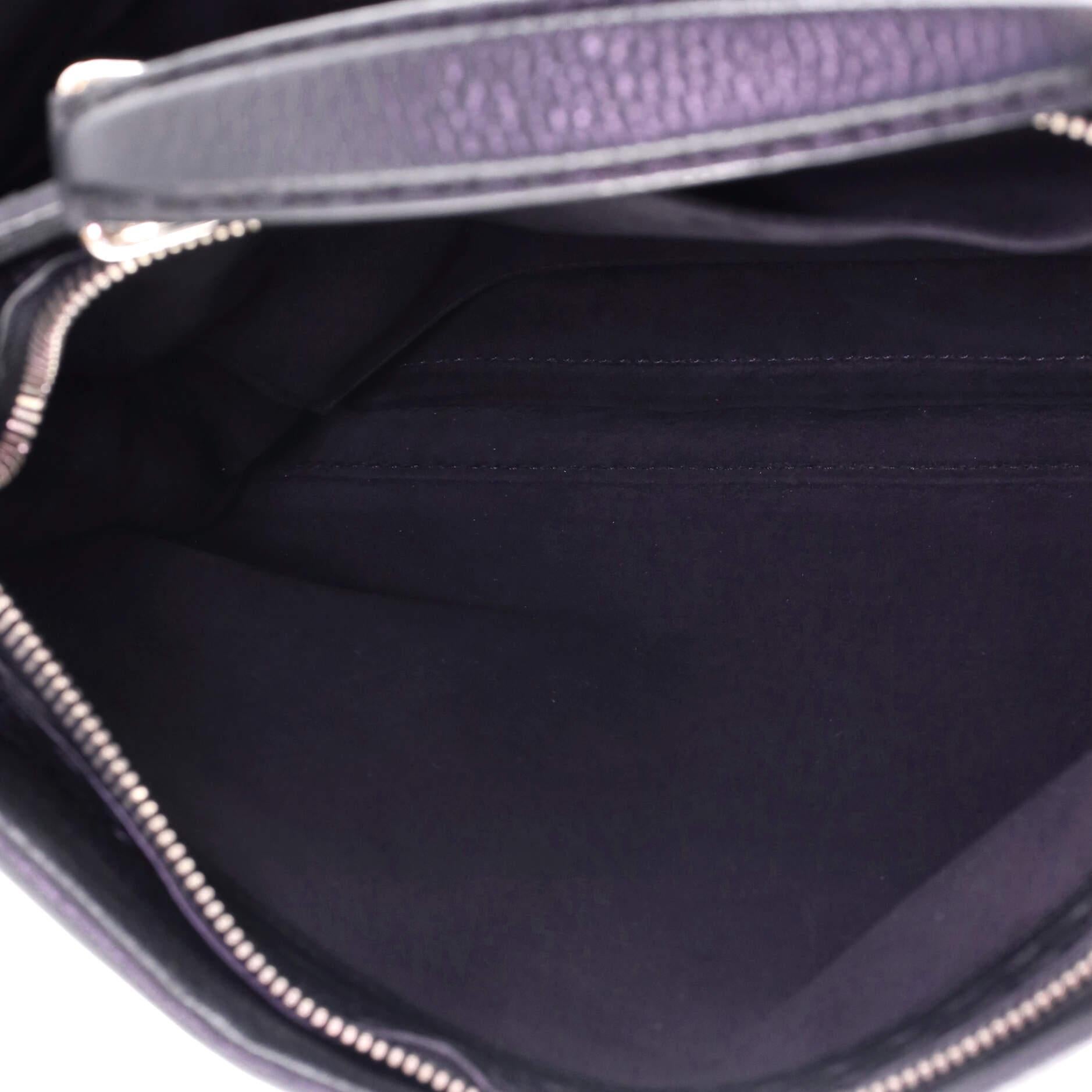 Black Fendi Monster Selleria Peekaboo Fit Bag Leather Regular