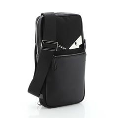 Fendi Monster Sling Bag Nylon and Leather Medium