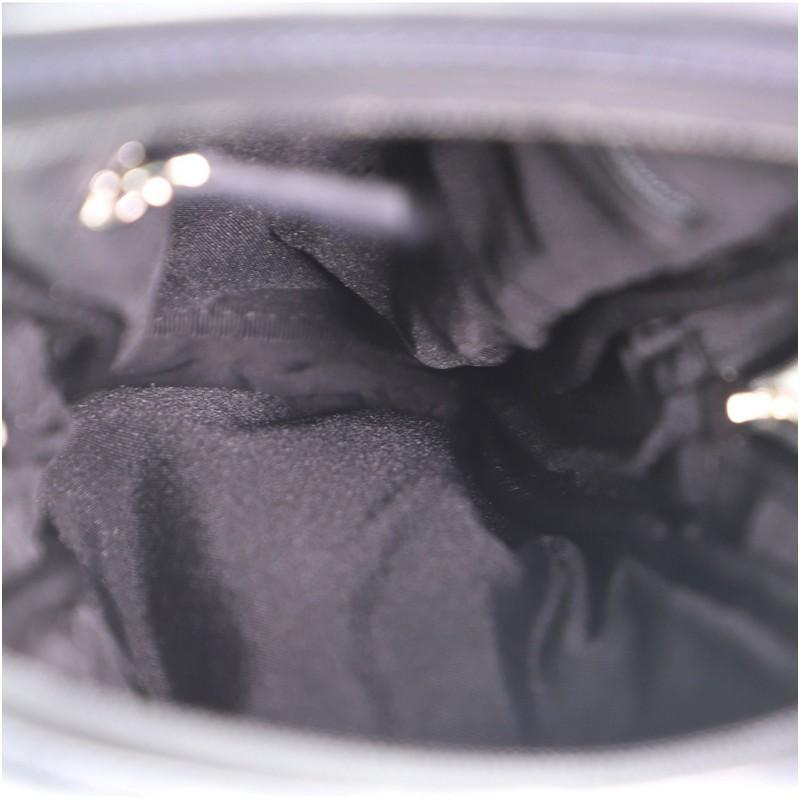 Black Fendi Monster Sling Bag Nylon and Leather Medium
