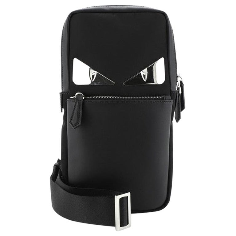 Fendi Monster Sling Bag Nylon and Leather Medium at 1stDibs  display picture 2