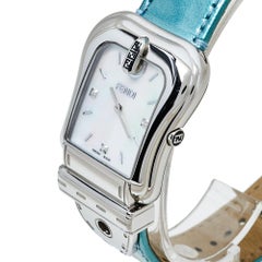 Fendi MOP Stainless Steel Diamonds B.Fendi 3800G Women's Wristwatch 33 mm
