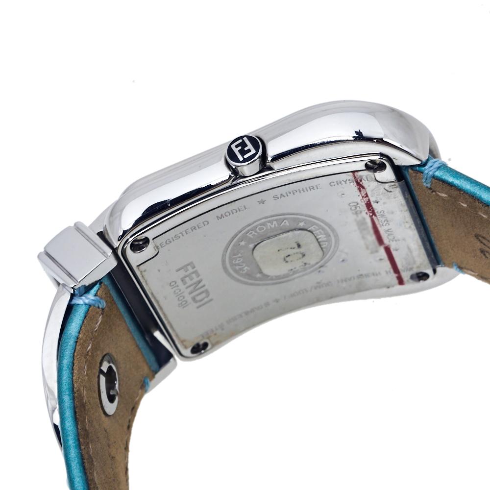 Contemporary Fendi MOP Stainless Steel Diamonds B.Fendi 3800G Women's Wristwatch 33 mm