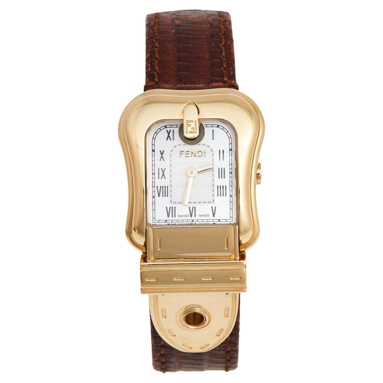 Fendi Mother of Pearl Gold Plated B.Fendi 3800L Women's Wristwatch 23 mm