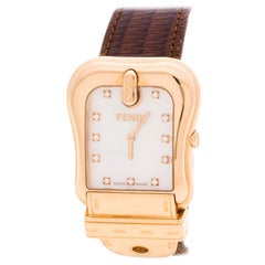 Fendi Mother Of Pearl Rose Gold Tone B. Fendi Women's Wristwatch 32MM