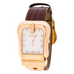 Used Fendi Mother Of Pearl Rose Gold Tone B. Fendi Women's Wristwatch 32MM