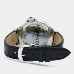 Fendi Mother of Pearl Stainless Steel Leather Crazy Carats 10500M Women's 38 mm