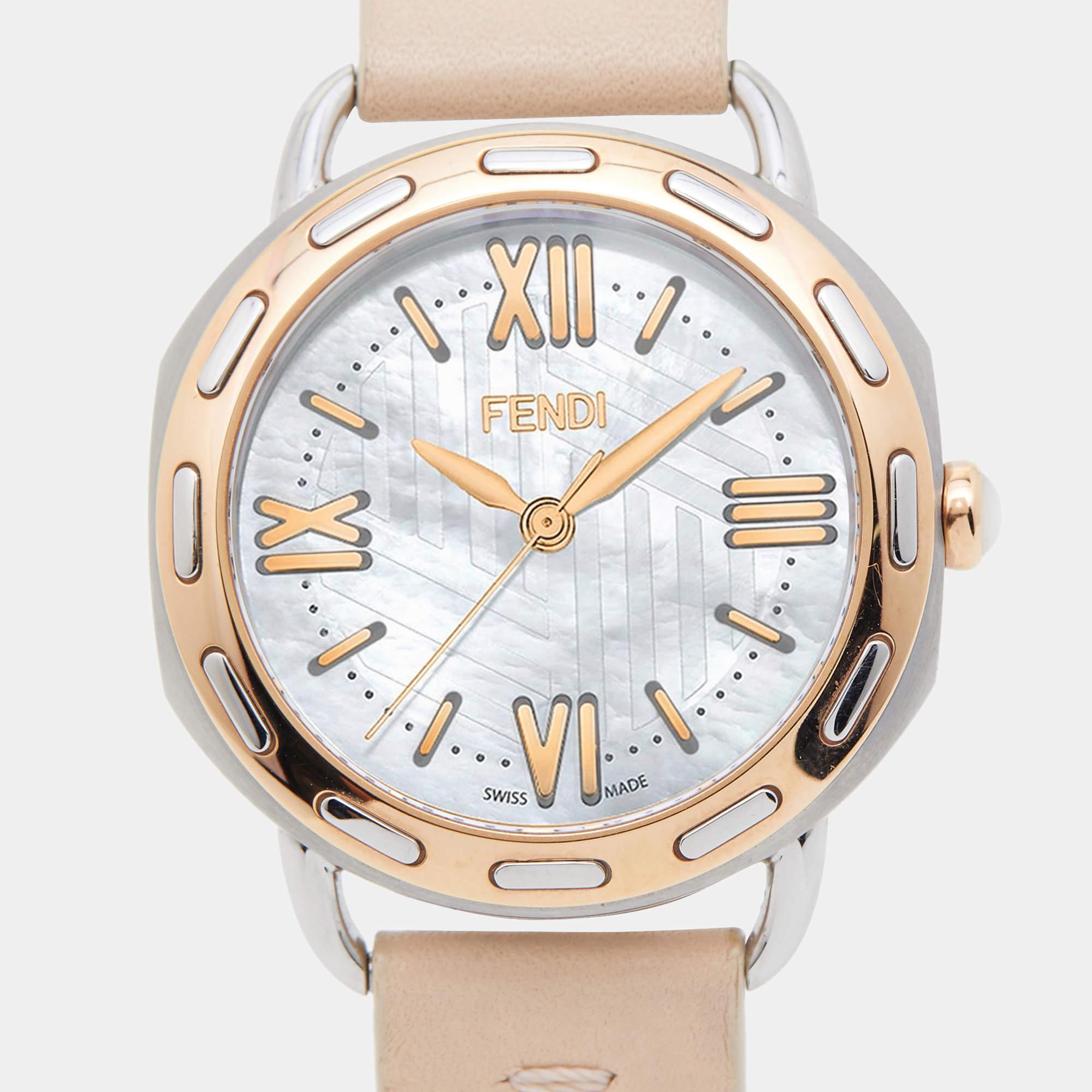 fendi mother of pearl watch