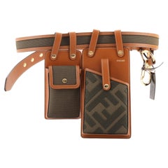 Fendi Multi Accessory Belt Bag Leather and Zucca Canvas