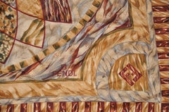 Fendi Multicolor Silk Jacquard "Sunflower Fendi" scarf