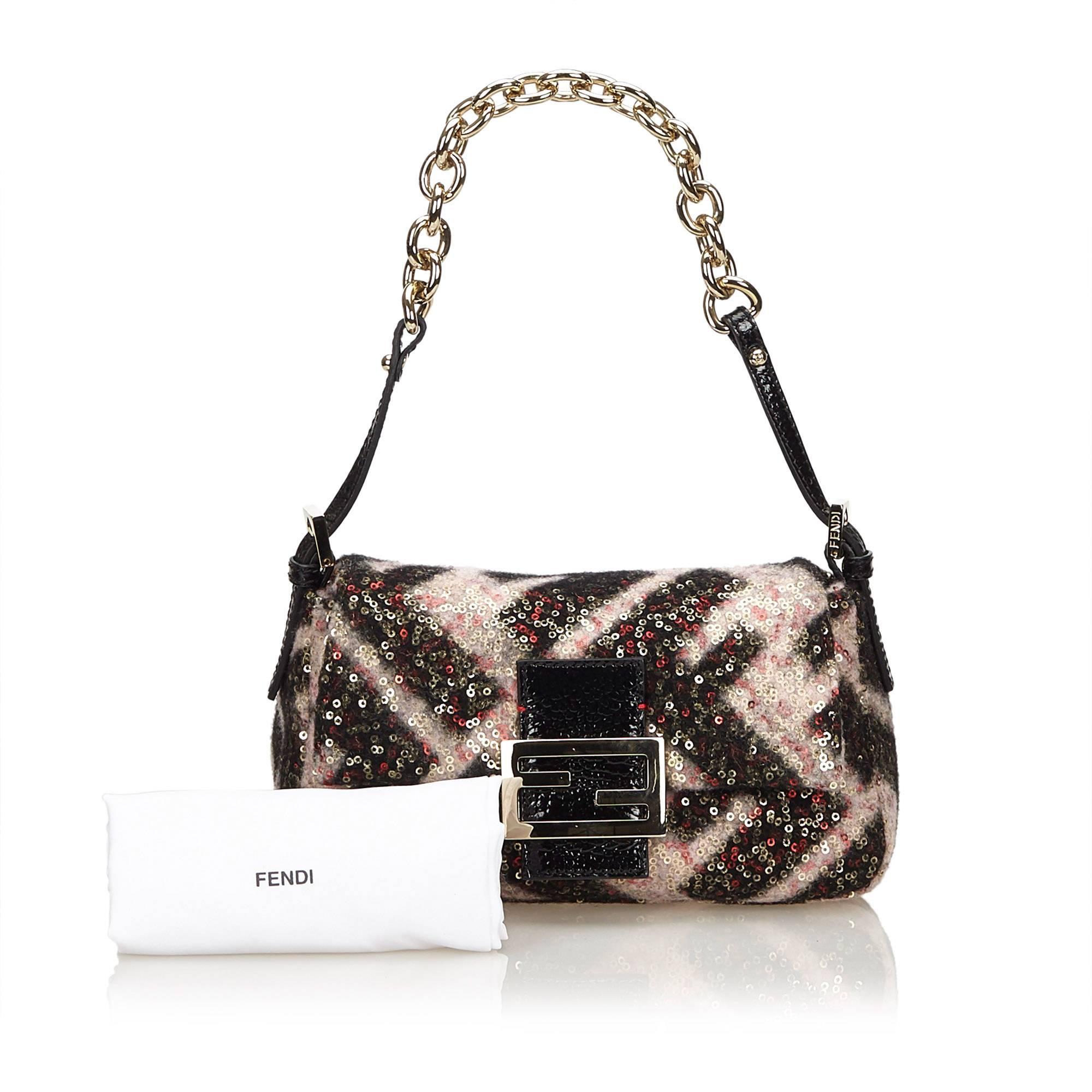 Fendi Multi Coloured Sequinned Mamma Baguette  3