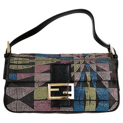 Used Fendi Multi Glitter Baguette Handbag