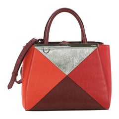 Fendi Multicolor 2Jours Handbag Leather Petite