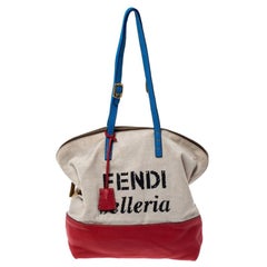 Fendi Multicolor Canvas and Leather 2Bag Colorblock Shoulder Bag