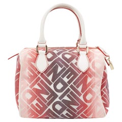 Fendi Multicolor Canvas and Leather Bauletto Satchel