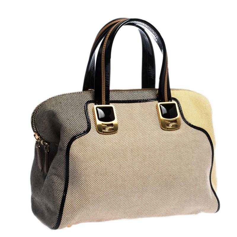 23c black leather gold chain top handle clutch purse bag