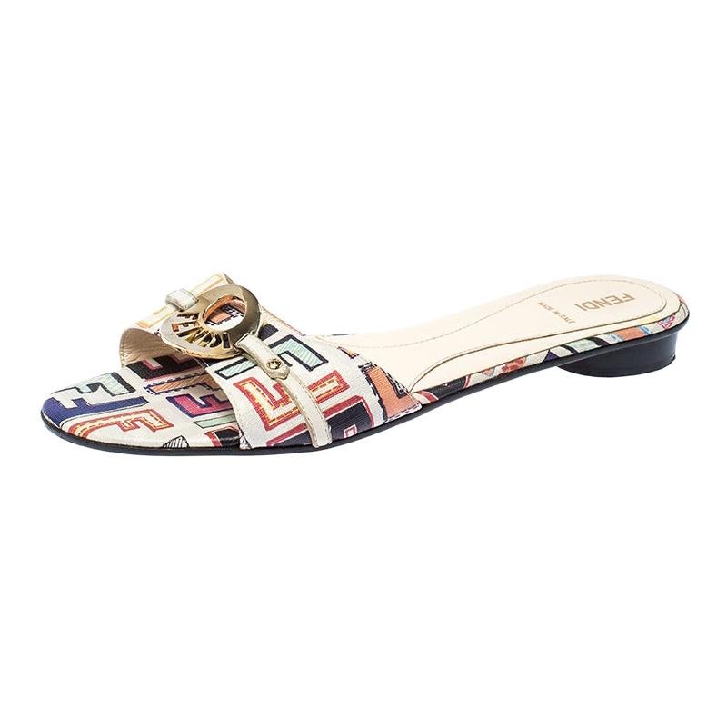 fendi multicolor sandals