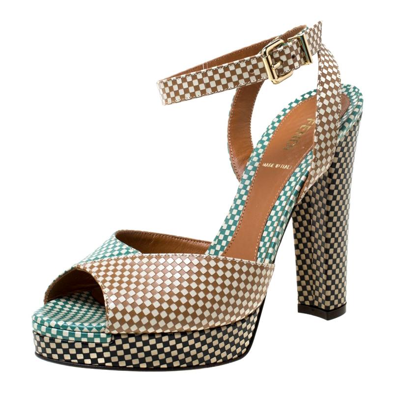 checkerboard sandals two strap