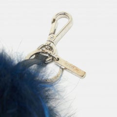 Fendi Multicolor Confetti Print Leather and Fox Fur Monster Cube Bag Charm